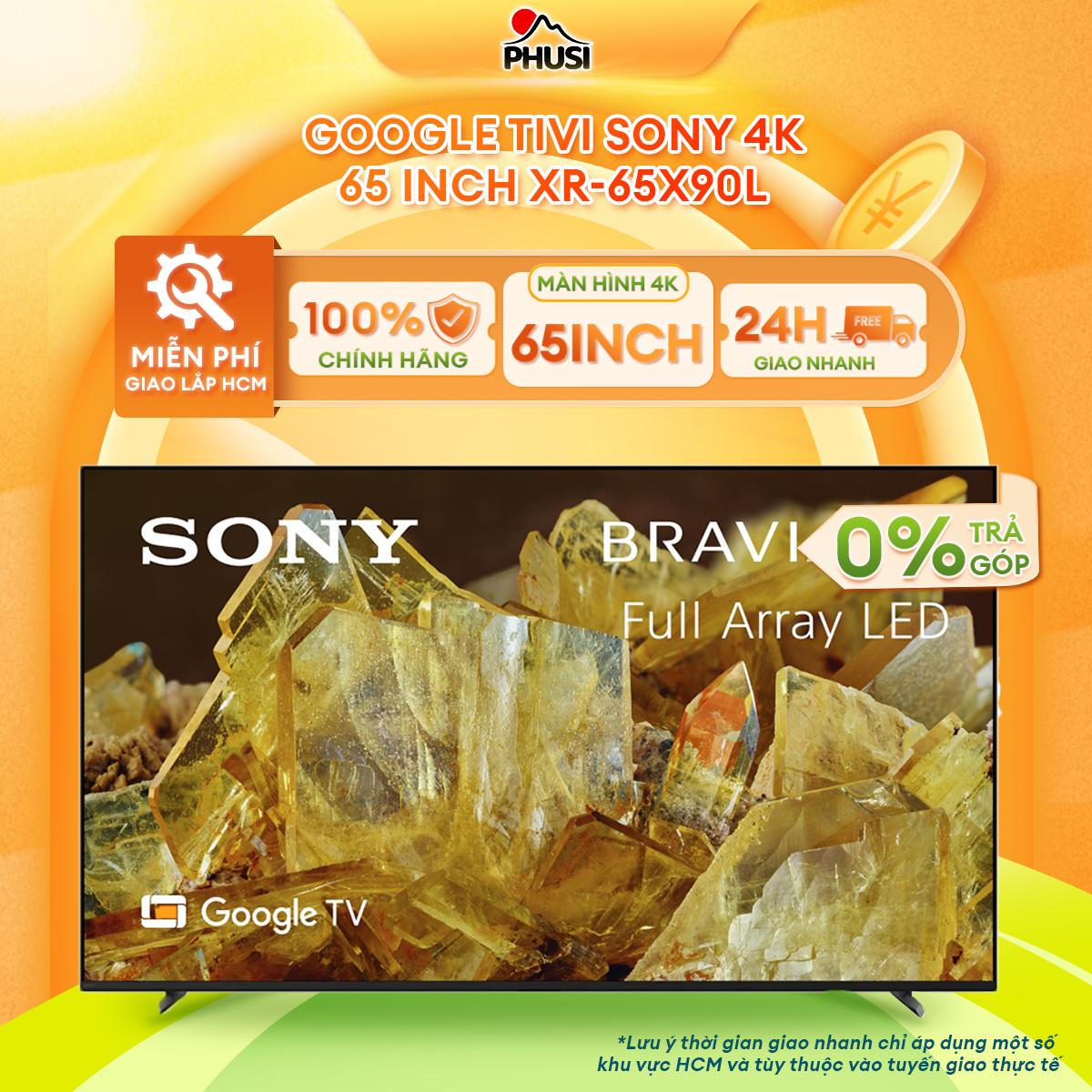 65X90L - Google Tivi Sony 4K 65 inch XR-65X90L - Hàng chính hãng - Chỉ giao HCM