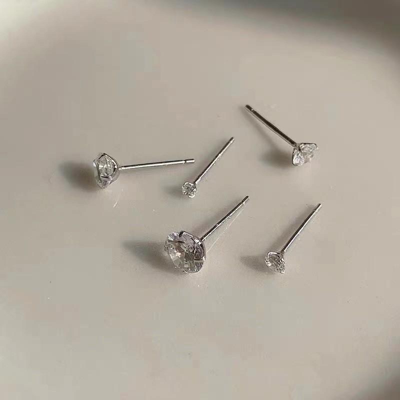 Khuyên Tai Bạc Bông Tai Nụ Đá Hàng Đẹp