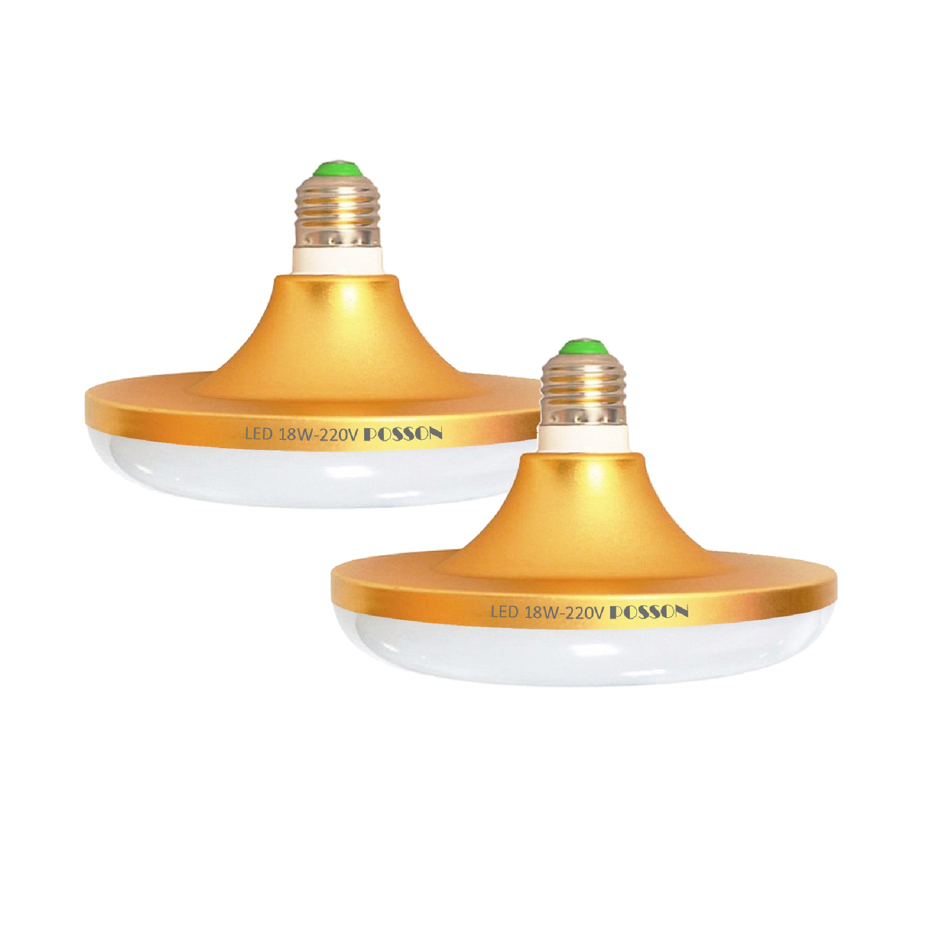 2 Bóng đèn Led 18w ( 20w ) UFO tiết kiệm điện sáng trắng Posson L-UFO18