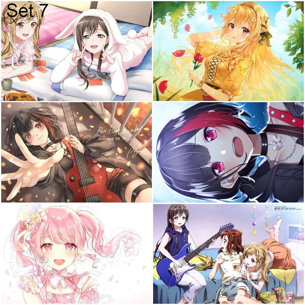 Bộ 6 Poster BanG Dream! Bandori - A3,A4,A5