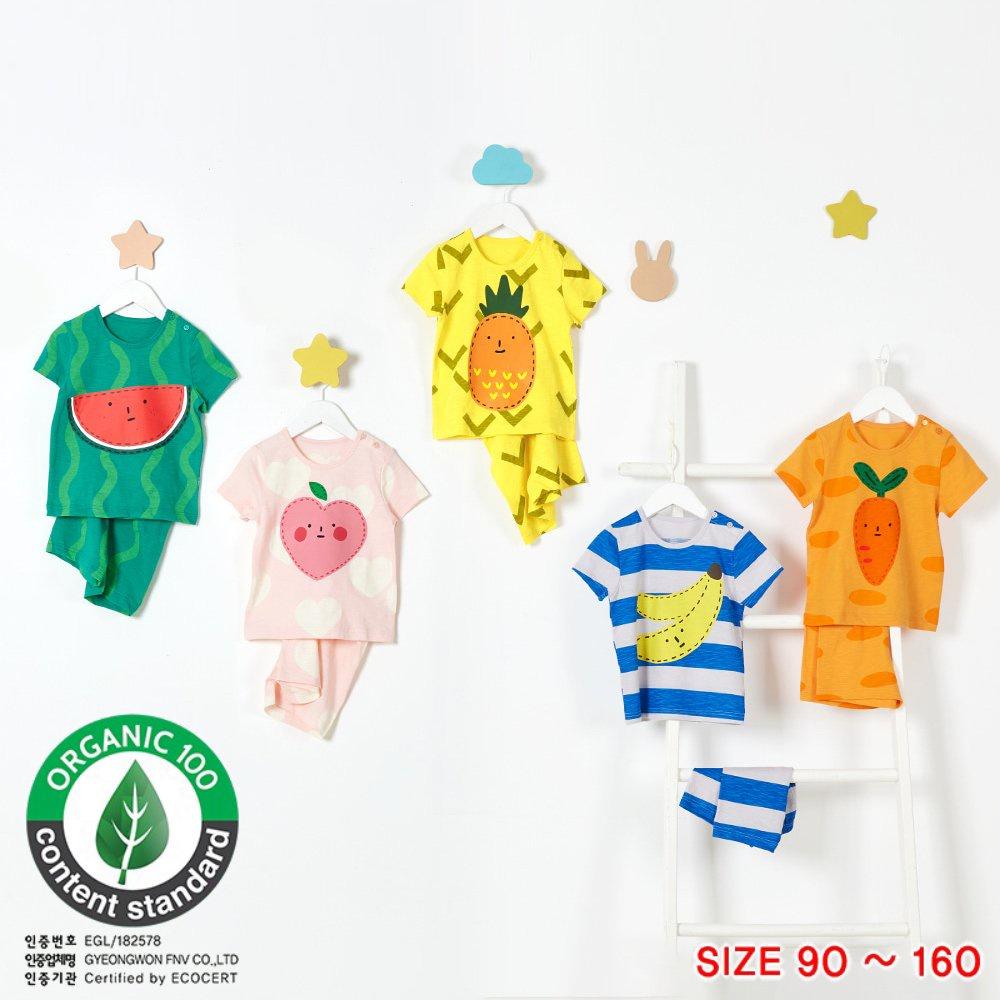 Bộ đồ ngắn tay mặc nhà cotton mịn cho bé trai U3031 - Unifriend Hàn Quốc, Cotton Organic