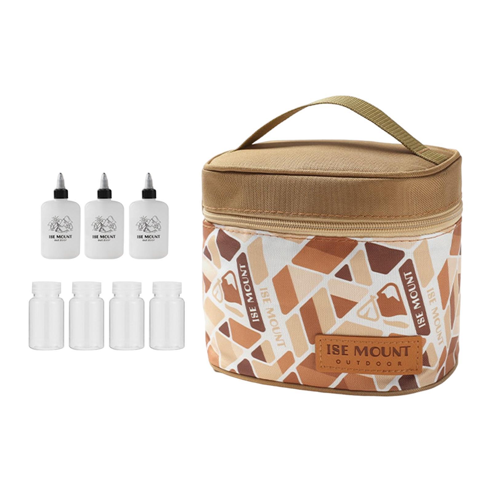 , Camping Bag, Mini Condiment Bag, Lightweight Spice Containers Liquid Seasoning Storage Bag Sauce Organizer