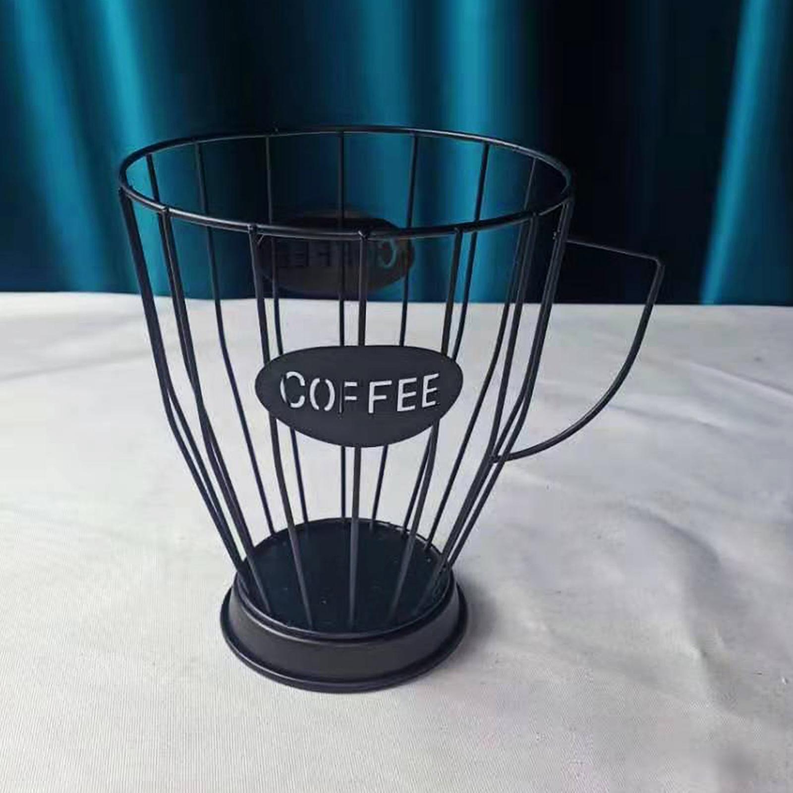 Coffee Capsule Storage Basket Holder Home Kitchen Organizer Black Small