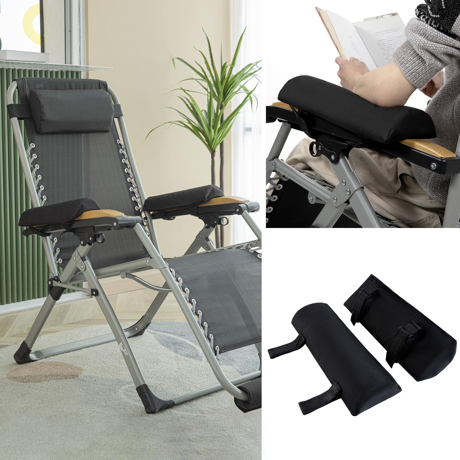 4PCS Folding Recliner Lounge Armrest Cushion Pad Elbow Pillow Armrest Cover