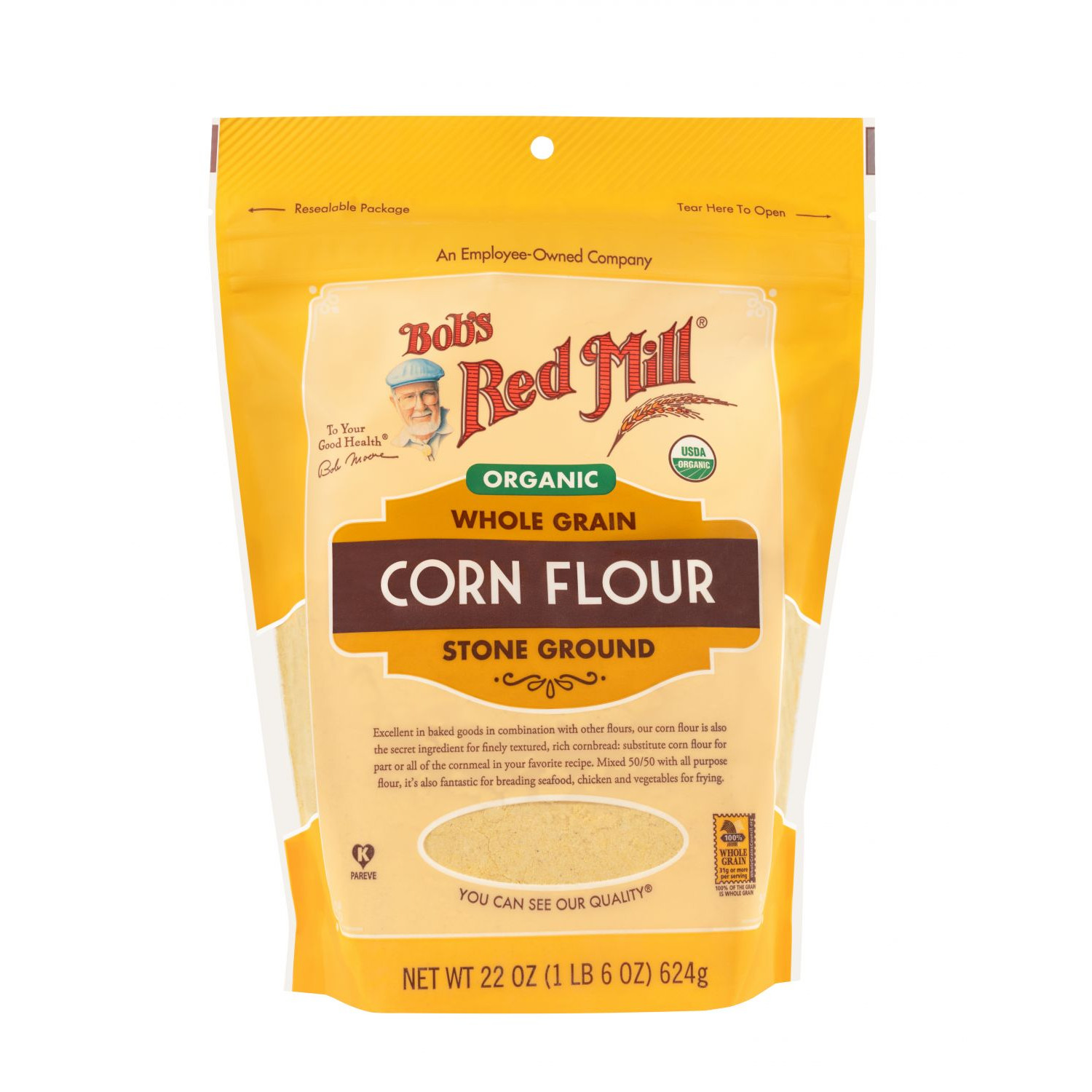Bột ngô (bột bắp) hữu cơ Bob's Red Mill - organic corn flour 624g