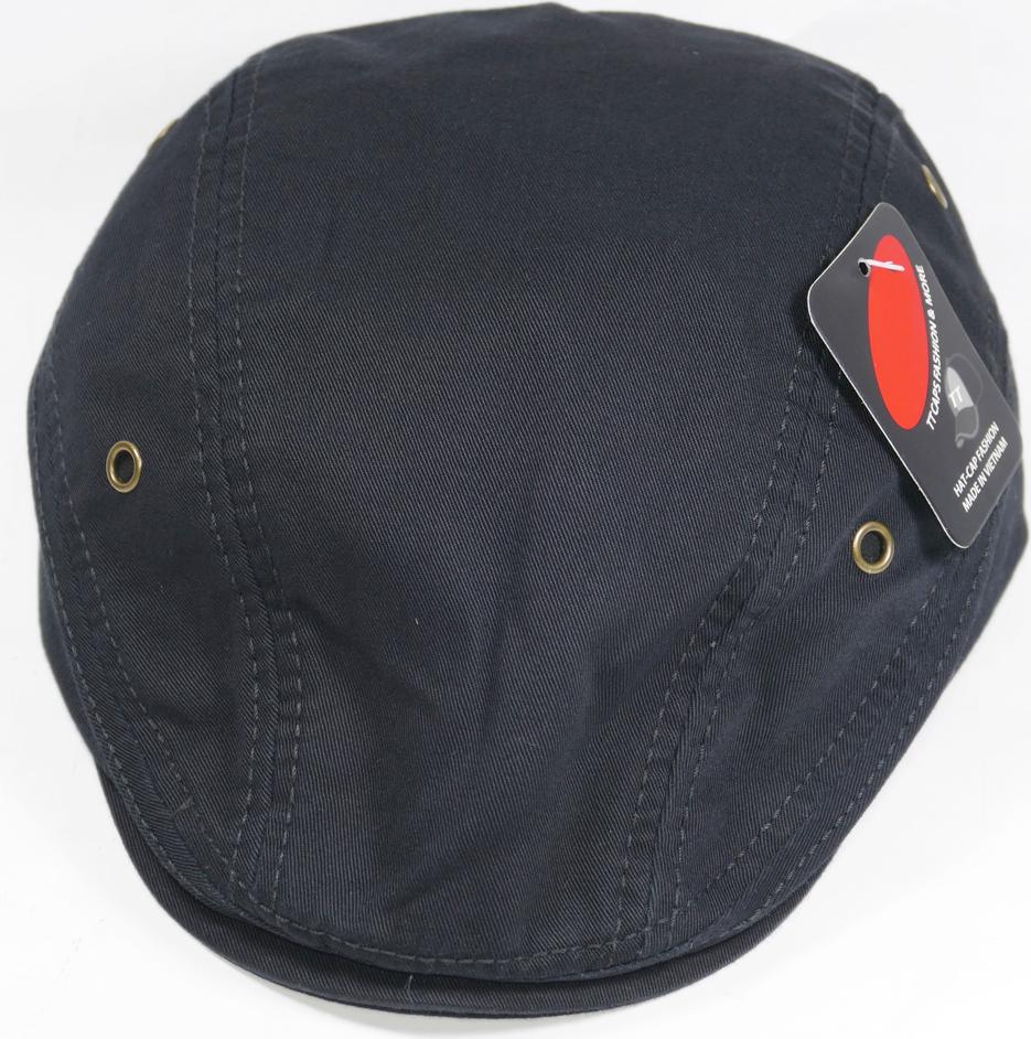 Nón beret nam thiết kế mỏ vịt dành cho người trung nhiên, không thêu họa tiết, dễ dàng tăng giảm size như ý - Đen