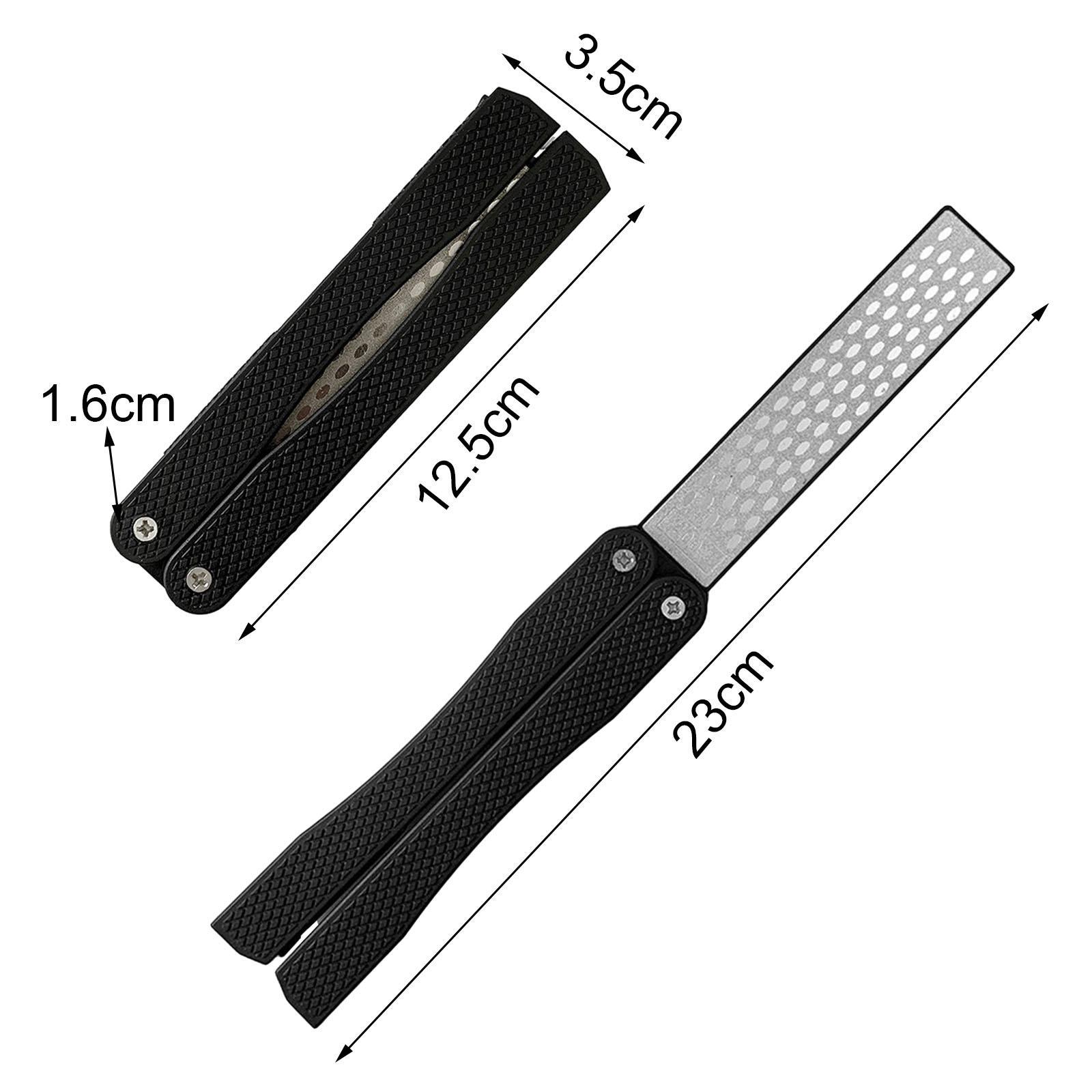 Portable Double Sided Diamond Knife Sharpener for Home Outdoor Camping Kitchen Tools