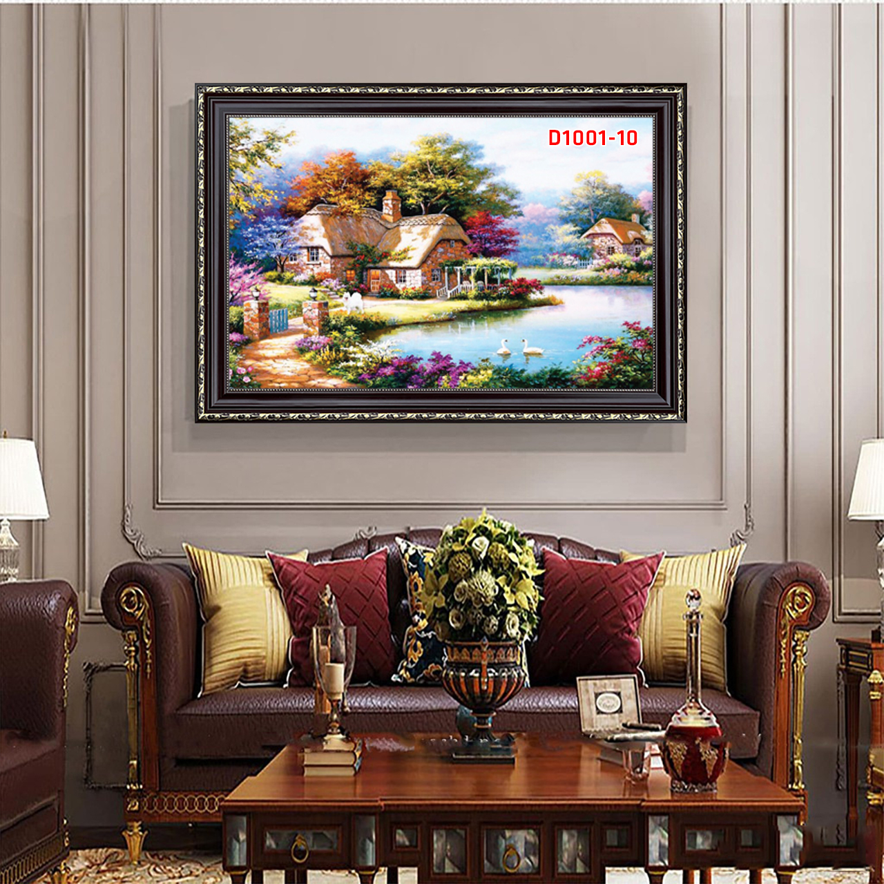 D1001 Tranh kính Phong cảnh Châu Âu