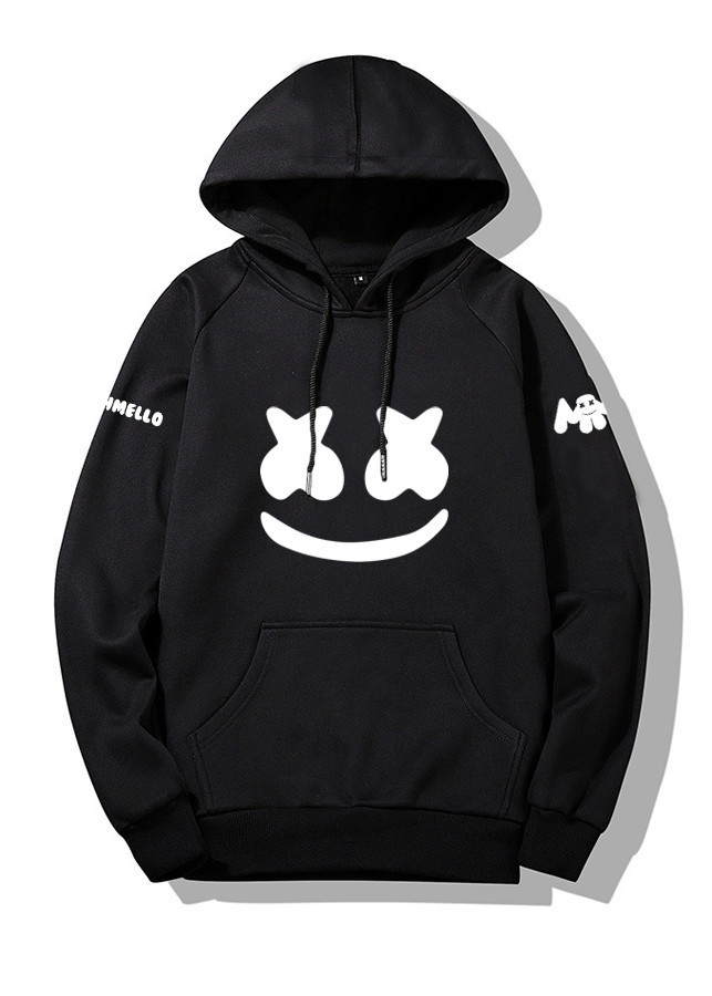 Hình thật - Áo Hoodie Nam DJ MarshMello vải nỉ ấm áp, cản gió hiệu quả cho mùa đông