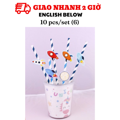 Ống hút giấy nhiều mẫu Tropical Straws tcd25