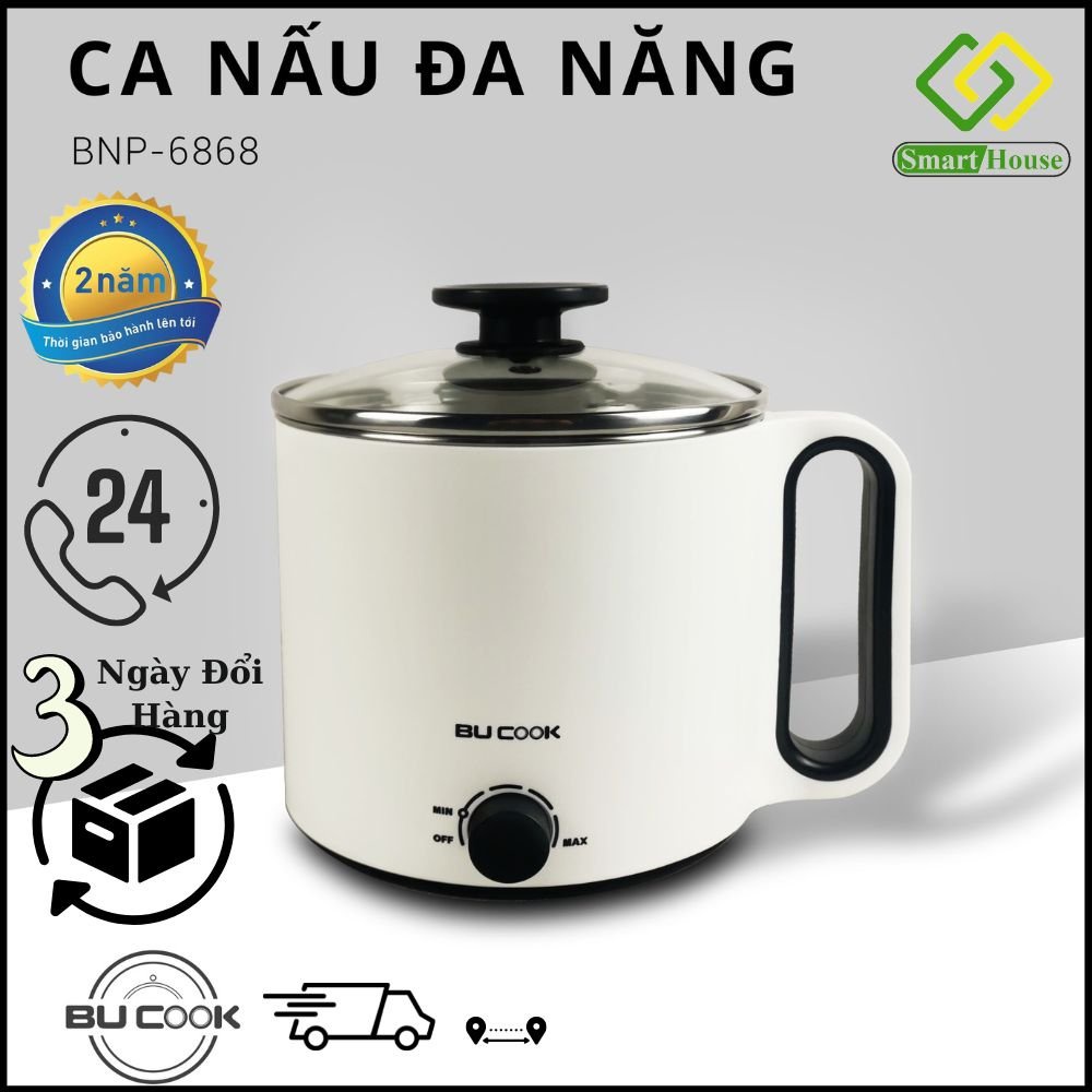 Ca Nấu Mì, Nấu Lẩu, Nướng, Hấp,Luộc, Chiên Đa Năng Galen 600W Inox Không Gỉ 304 Giữ Nhiệt Lâu, Bền