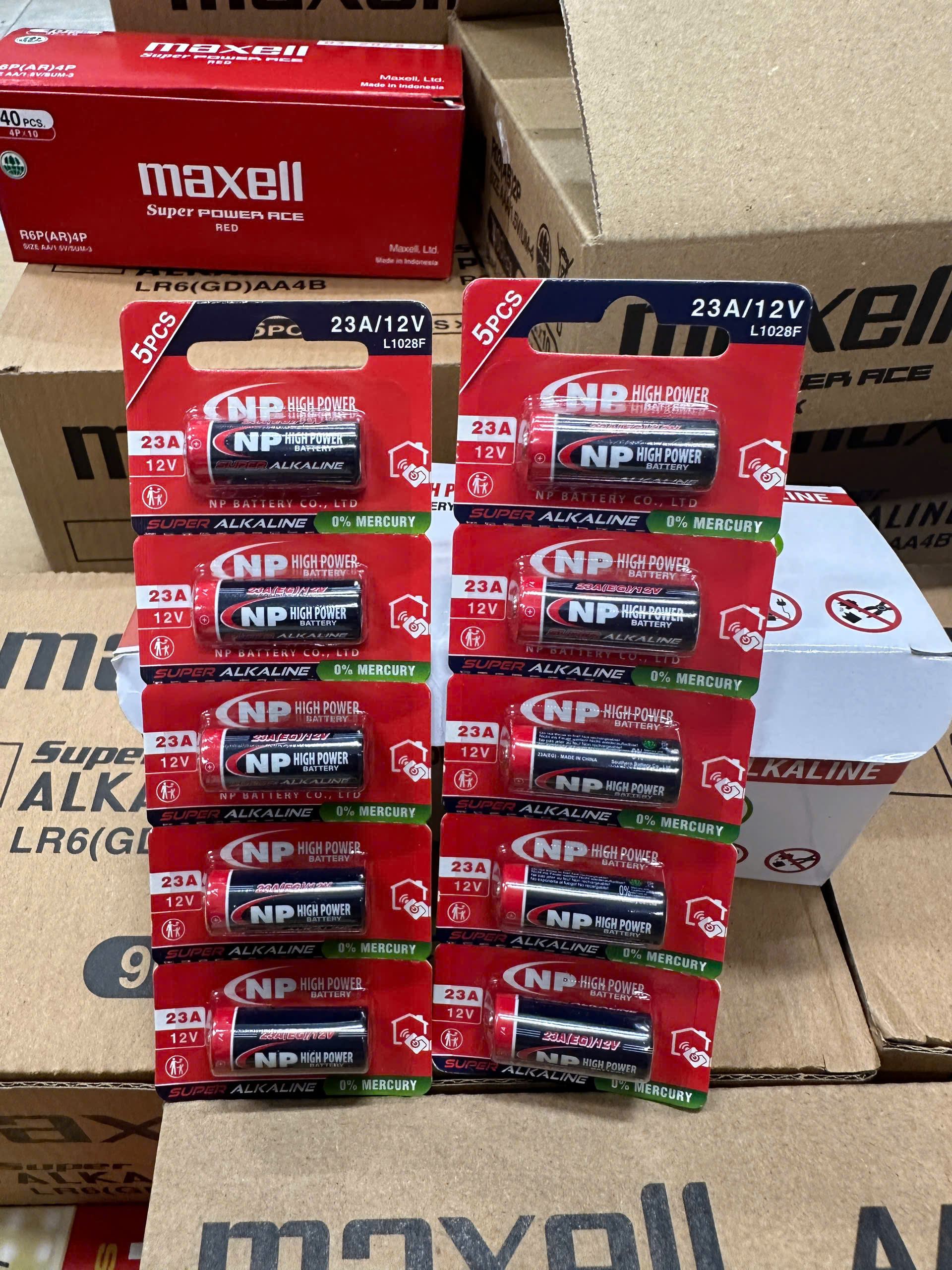 Pin 23A 12V NP Alkaline - Chính Hãng, Pin Cửa Cuốn, Rèm cửa tự động, Màn chiếu- Hàng chính hãng