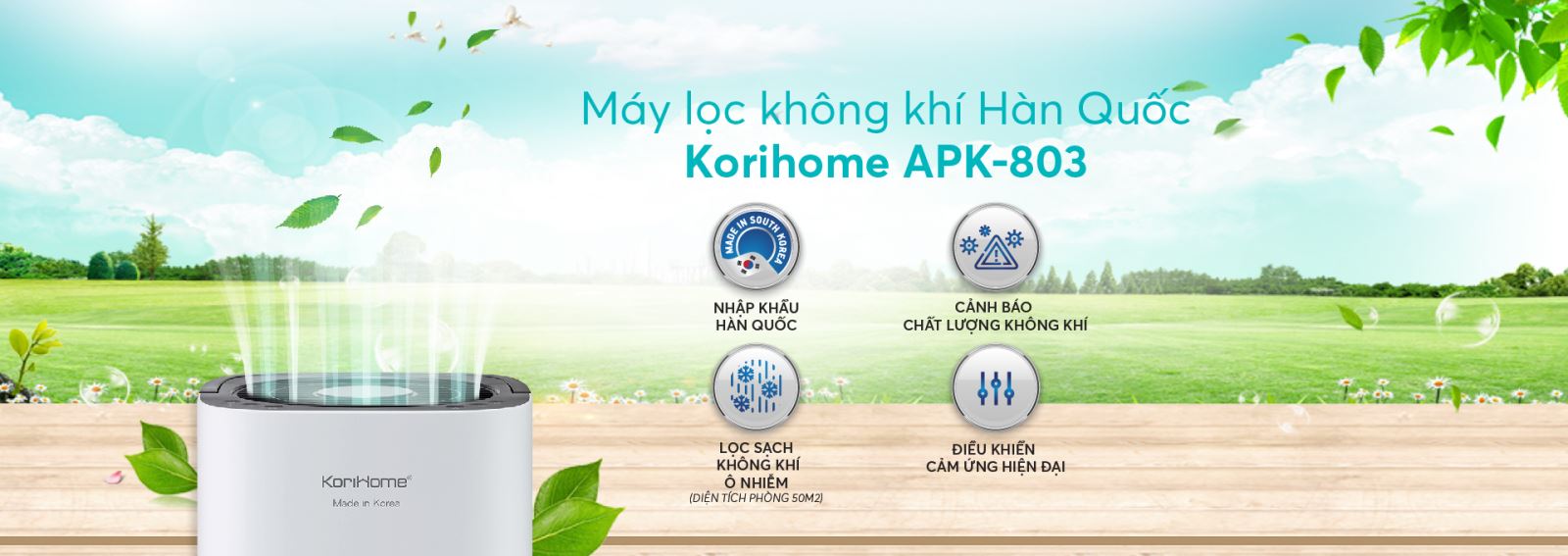 Máy Lọc Không Khí Korihome APK-803- hàng chính hãng