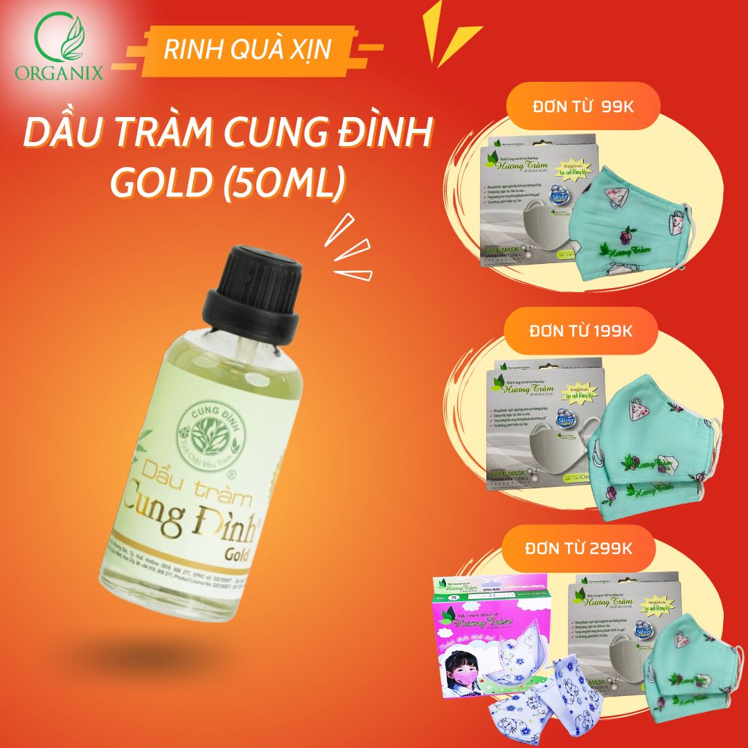 Dầu tràm Cung Đình - Gold (50ml) | Dầu tràm Huế 100% nguyên chất