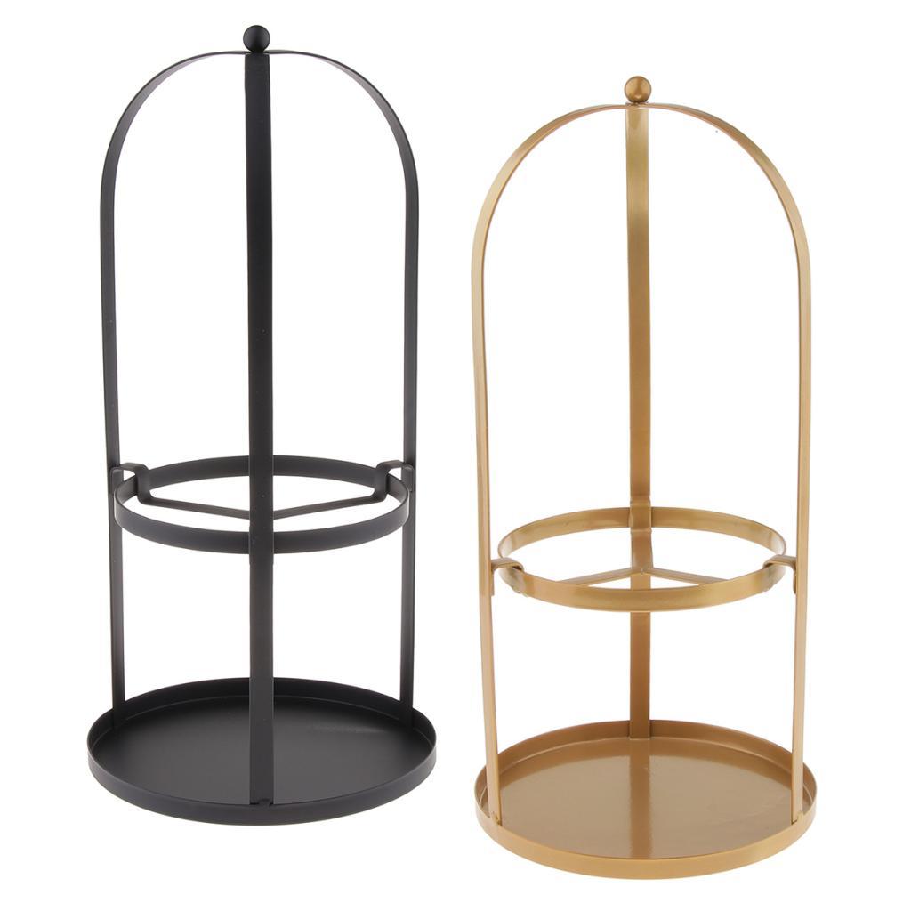 Beverage Dispenser Glass Jar Metal Stand For Restaurant Hotel Black