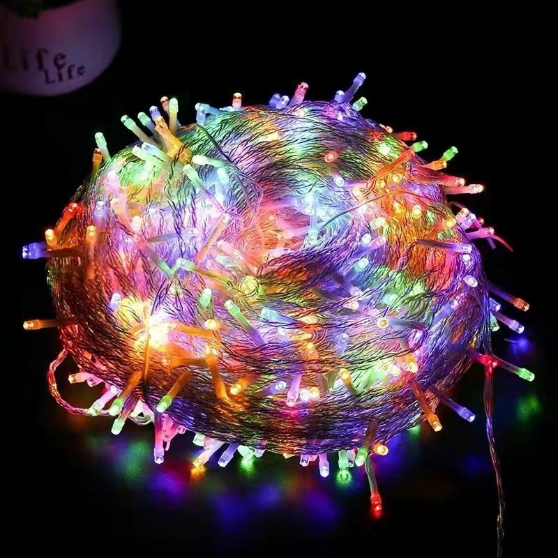 Đèn led nháy 10 mét 10 chế độ sáng nhiều màu, dây led nháy, dây đèn nháy