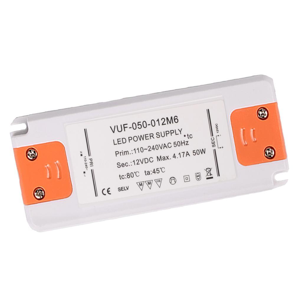 50W 4.2A DC 12V Slim LED Power Supply Driver Transformer,Size: L185xW63.5xH22mm