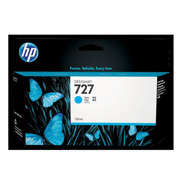 Mực in HP 727 130ml Cyan Ink Cartridge (B3P19A) dùng cho các dòng máy T920PS/T1500/T3500/T930/T1530- Hàng chính hãng