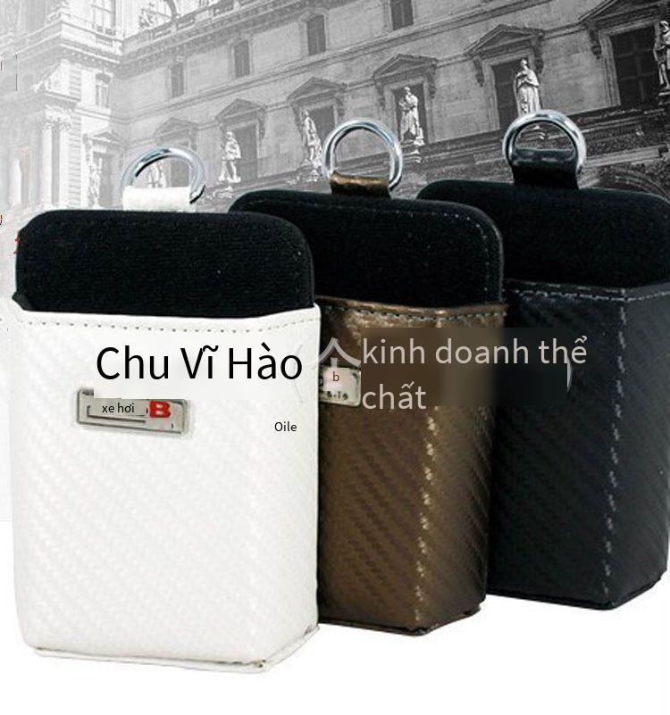 Phong cách mới nhất sợi carbon cửa thoát khí túi lưu trữ cửa thoát khí xe lưu trữ ống hộp lưu trữ xe điện thoại di động túi treo phụ kiện