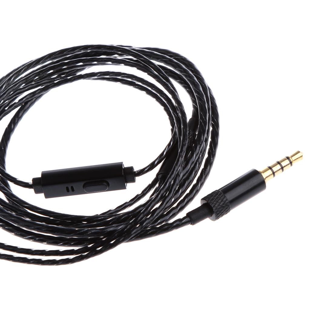 Gold Plated Plug 3.5mm AUX Update Cable OFC Audio Cord Replacement for iPhone iPad iPod DIY
