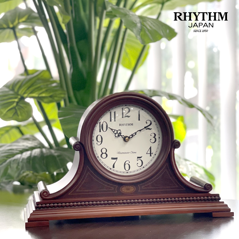 Đồng hồ Để bàn Rhythm CRH262NR06 – Kt 37.0 x 22.7 x 12.7cm, 2.4kg. Vỏ gỗ. Dùng Pin.