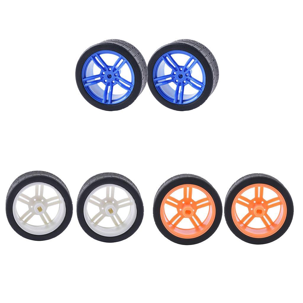 For Compatible Kits Smart Robot - 12 Pcs Smart Robot Car Tyres Wheels For TT Motor Chassis - 12x Smart robot car wheels
