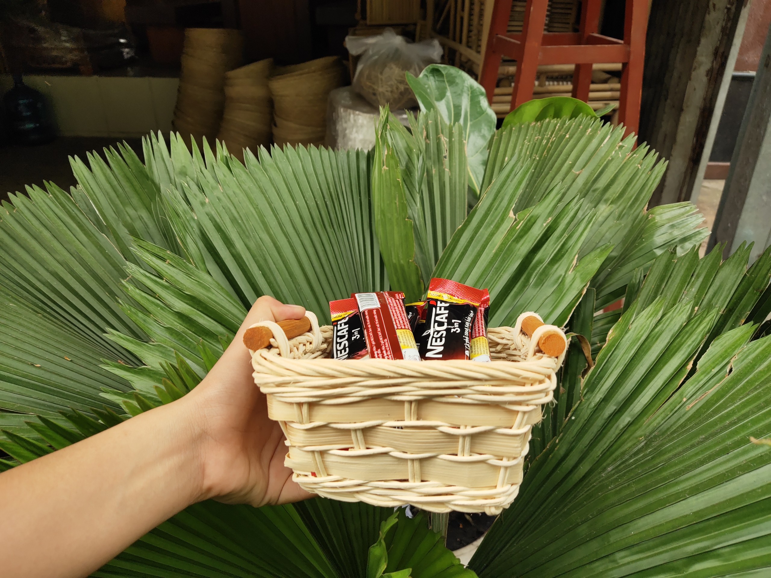 Rổ đựng chanh, tỏi, ớt, rá vuông