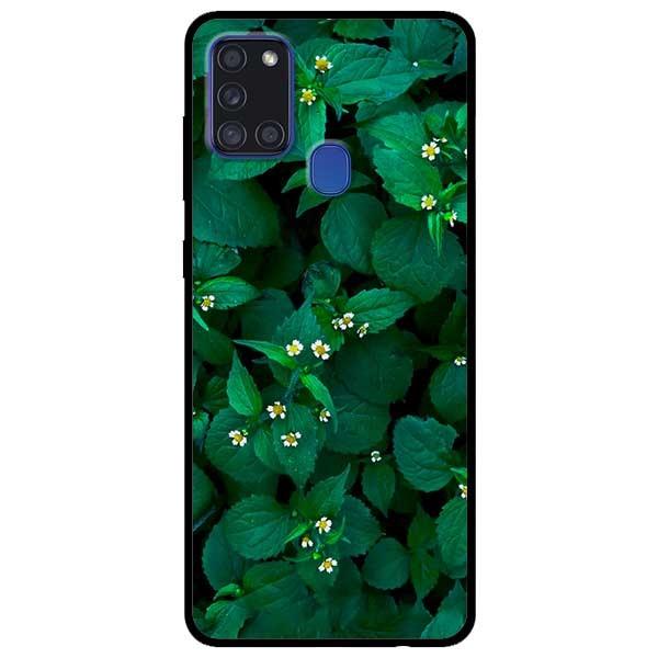 Ốp lưng dành cho Samsung A21 - A21s - A31 mẫu Lá Xanh Hoa Trắng