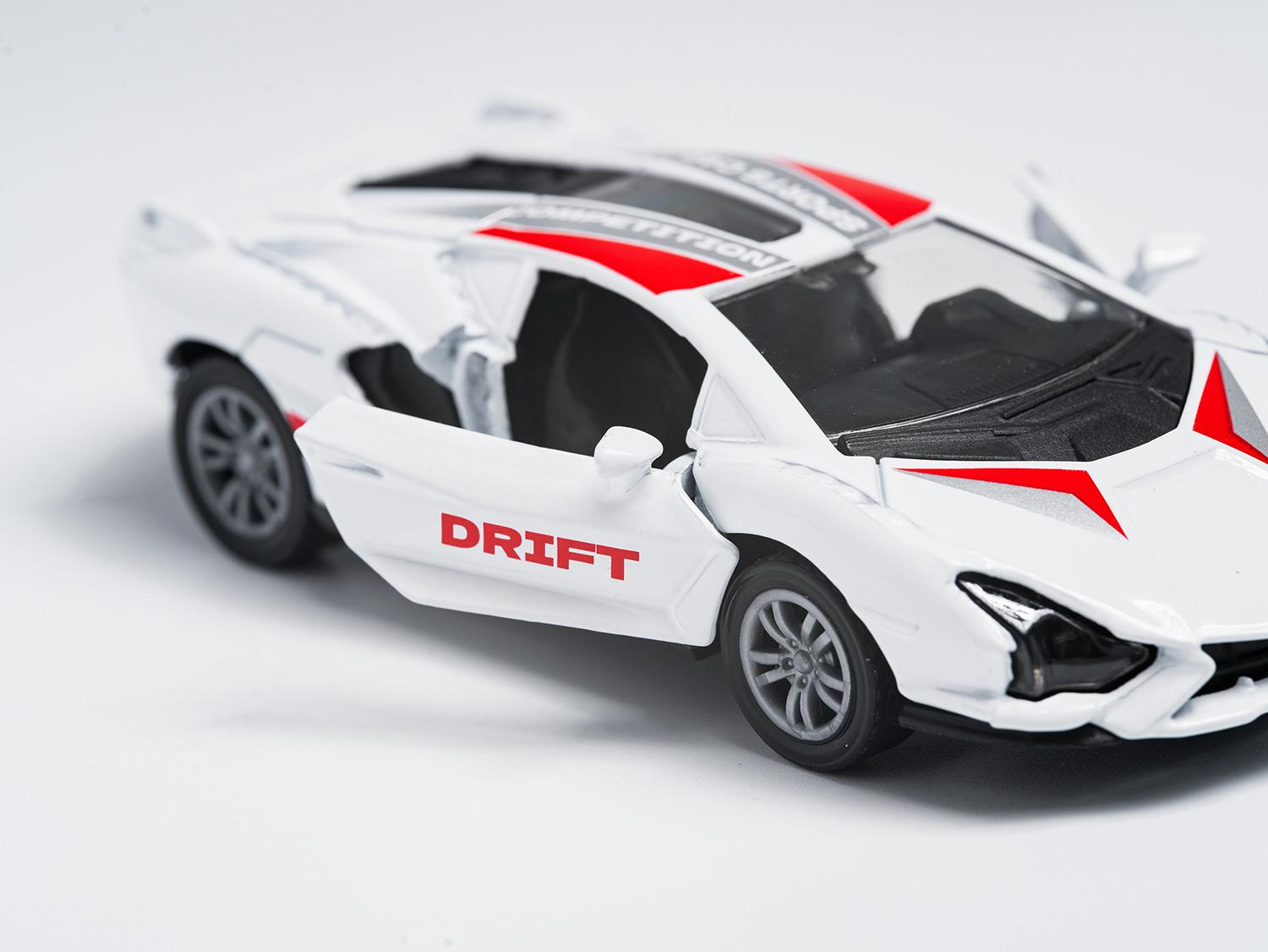 Đồ Chơi Mô Hình Xe Hợp Kim Chạy Đà - Alloy Pull Back Car - Toys&amp;Joys 53251 - Xe Đua L Hai Cửa - Màu Trắng