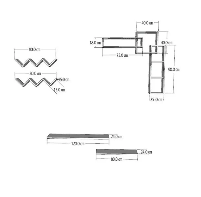 Kệ Tivi Treo Tường Phòng Khách Hiện Đại Tundo CTBST68 KT 117x15x116 cm