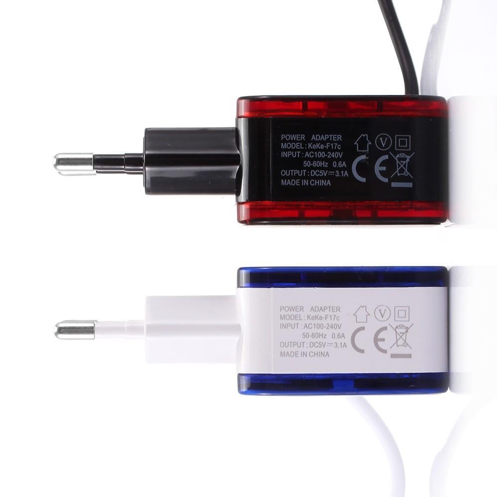 Dây USB cắm tường phích cắm EU 18W sạc nhanh QC3.0