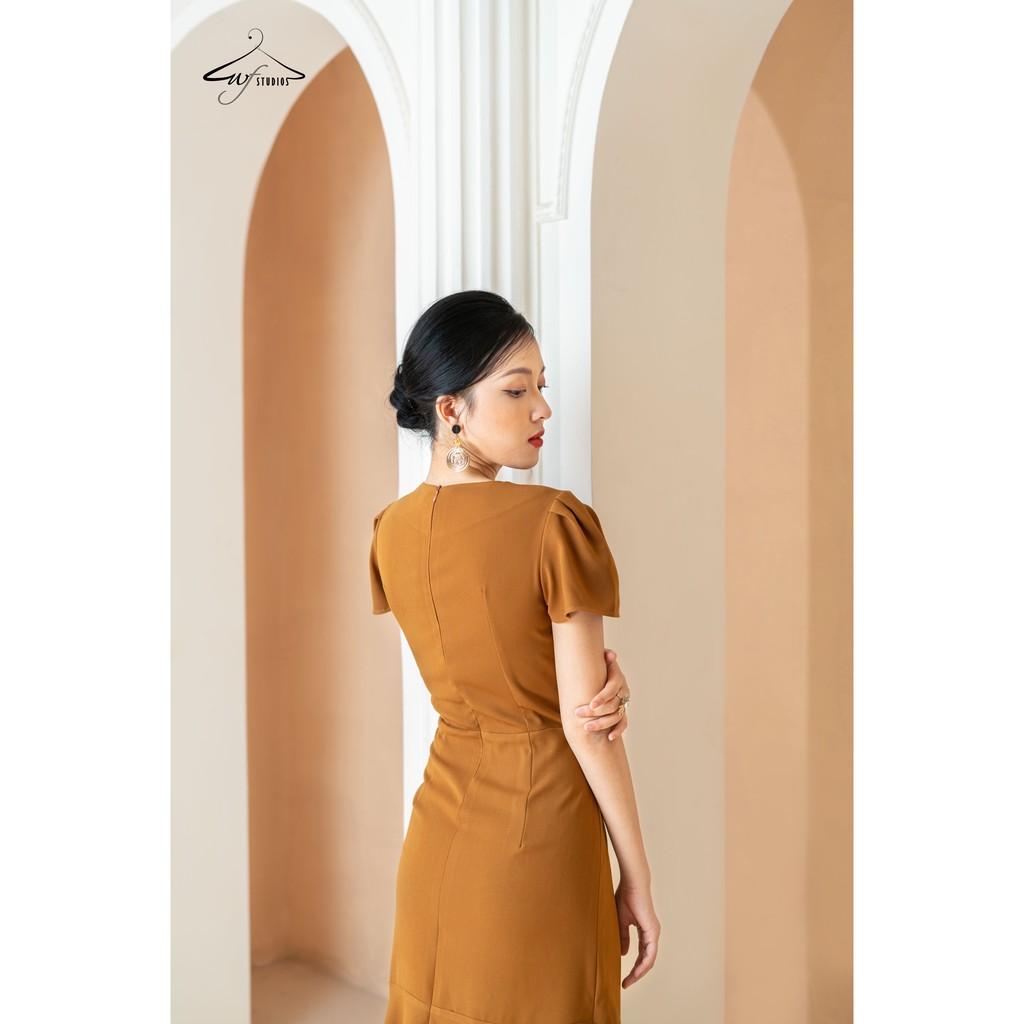 Váy cổ tròn đính hoa -Kira Dress-V09-wfstudios