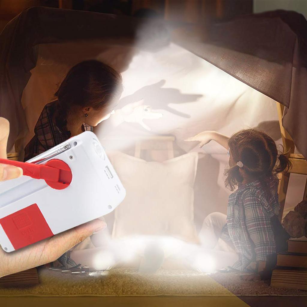 4 Way Powered Emergency Radio Solar Crank Battery AM/FM Alert Radio Red