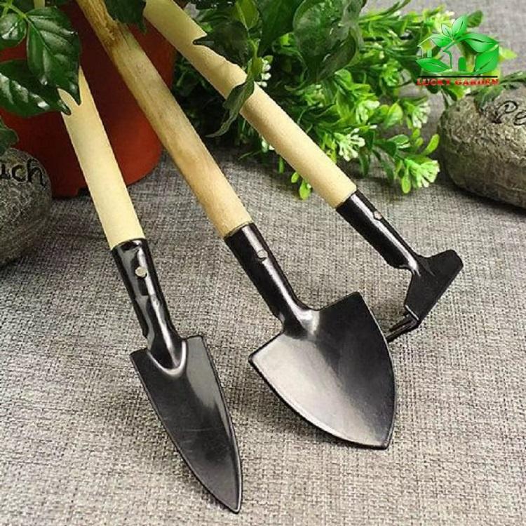 Bộ Cuốc Xẻng Làm Vườn Mini , dụng cụ 3 món chăm sóc cây bonsai, làm vườn