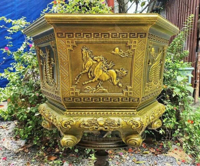 Khuôn đúc chậu cảnh lục giác 70 chân liền