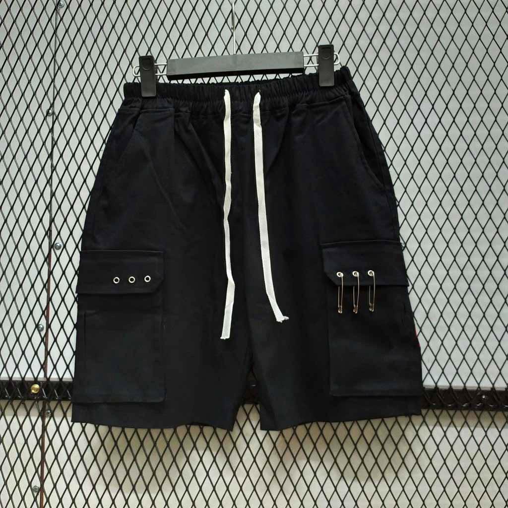 Quần short kaki túi hộp phối gài chất vải co giãn (Hình Thật)
