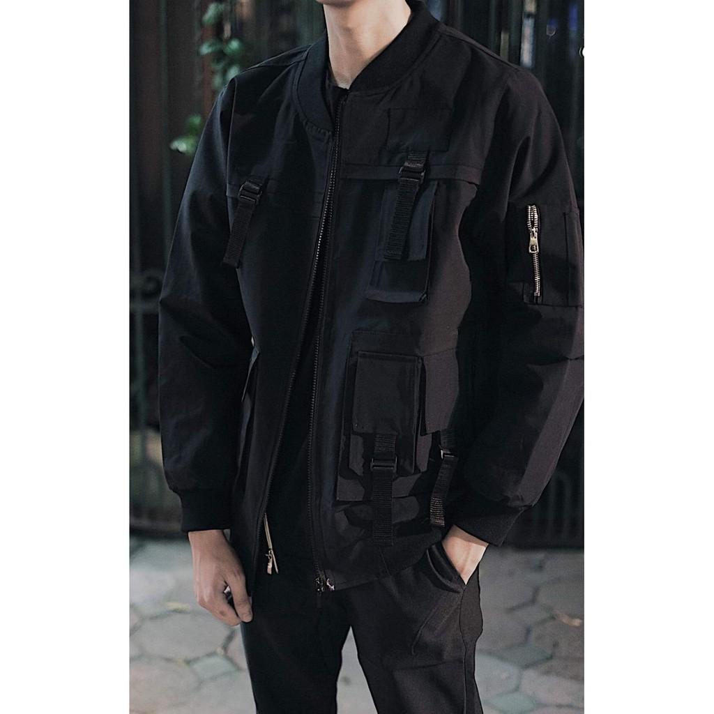 ÁO KHOÁC KAKI TÚI HỘP PHỐI TAY THUN TP