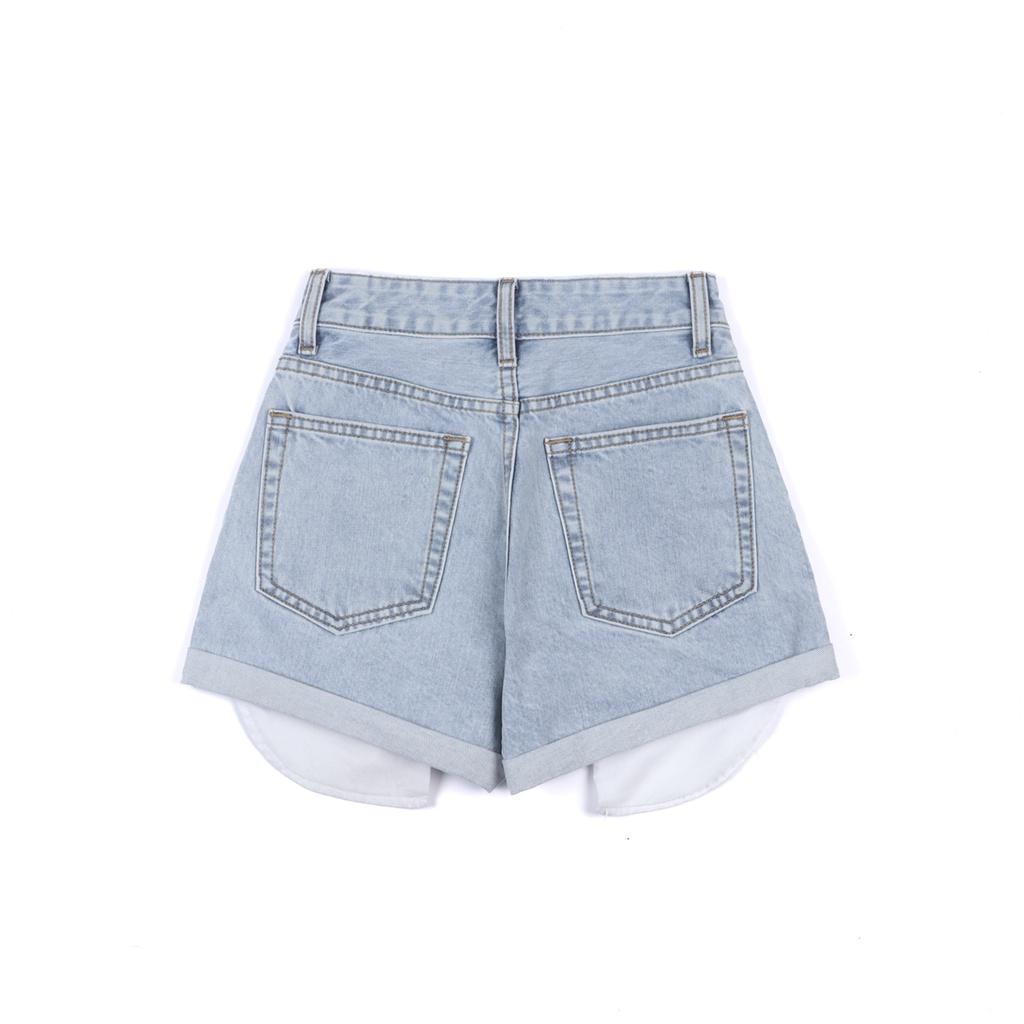 TATICHU - Quần Short Jean xăn lai - Roll Hem Denim Mom Shorts