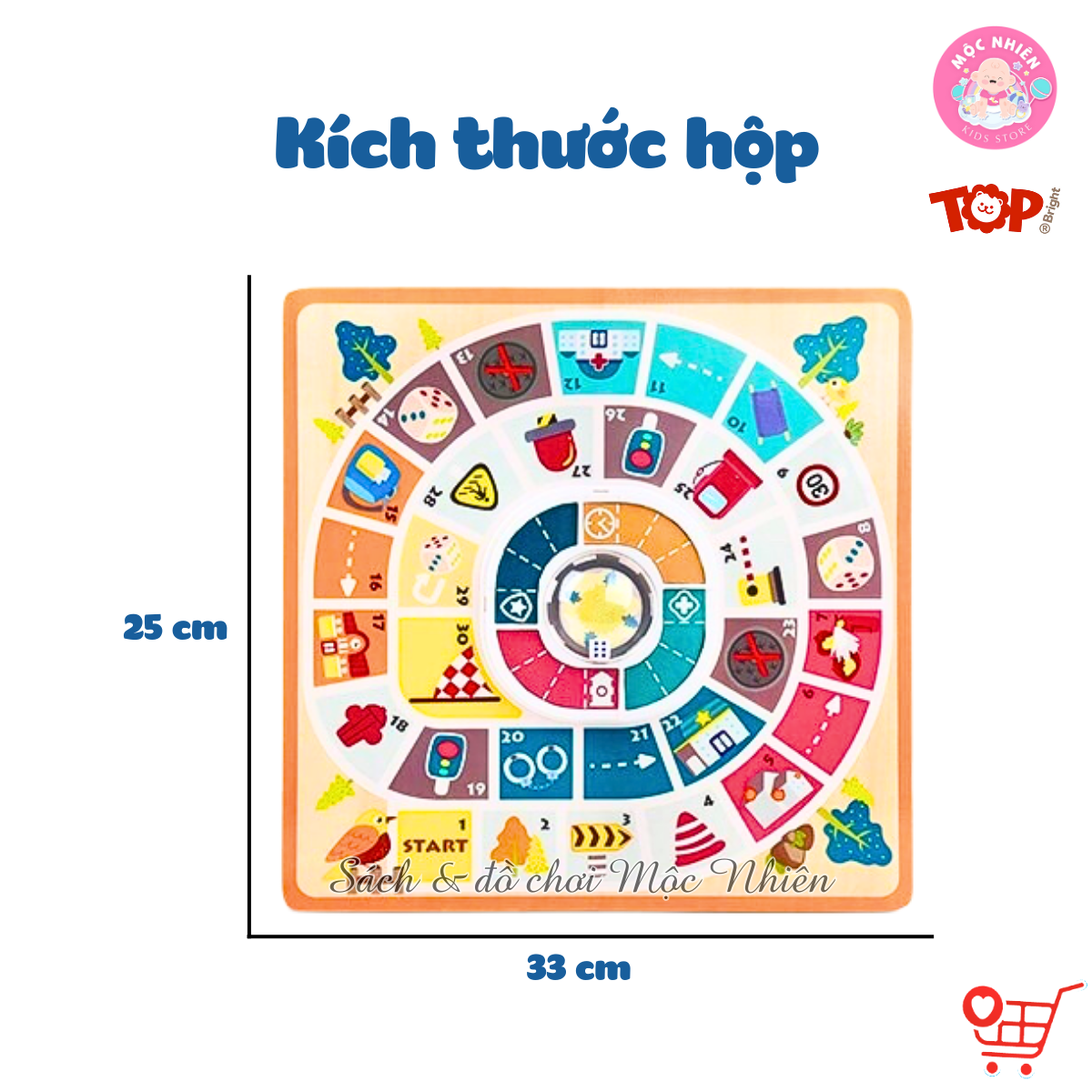 Đồ chơi Cờ cá ngựa phiên bản ô tô bằng gỗ chính hãng TOPBRIGHT - Family Games Motown Flying Chess (cho bé từ 3+)