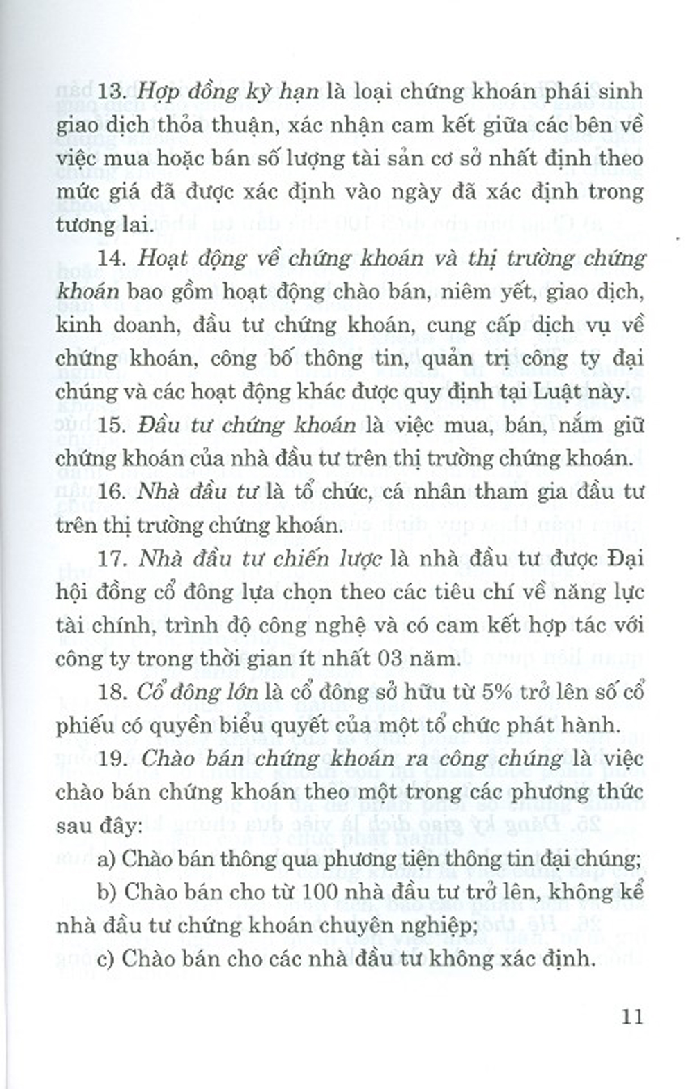 Luật Chứng Khoán