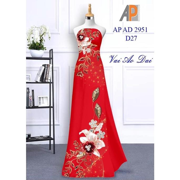 Vải may áo dài in 3D họa tiết Hoa Pha Lê