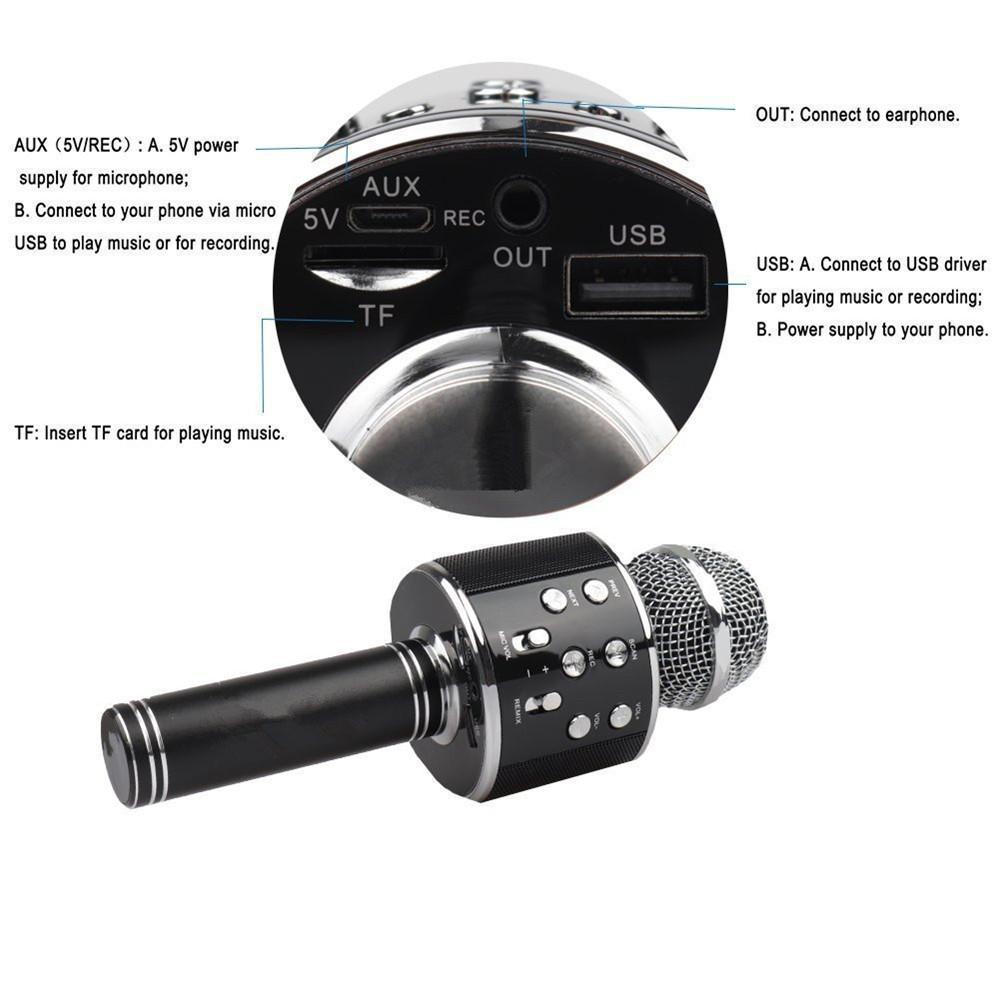 Micro Không Dây Ws858 Usb Kết Nối Bluetooth Có Giá Đỡ Tiện Lợi Ws858