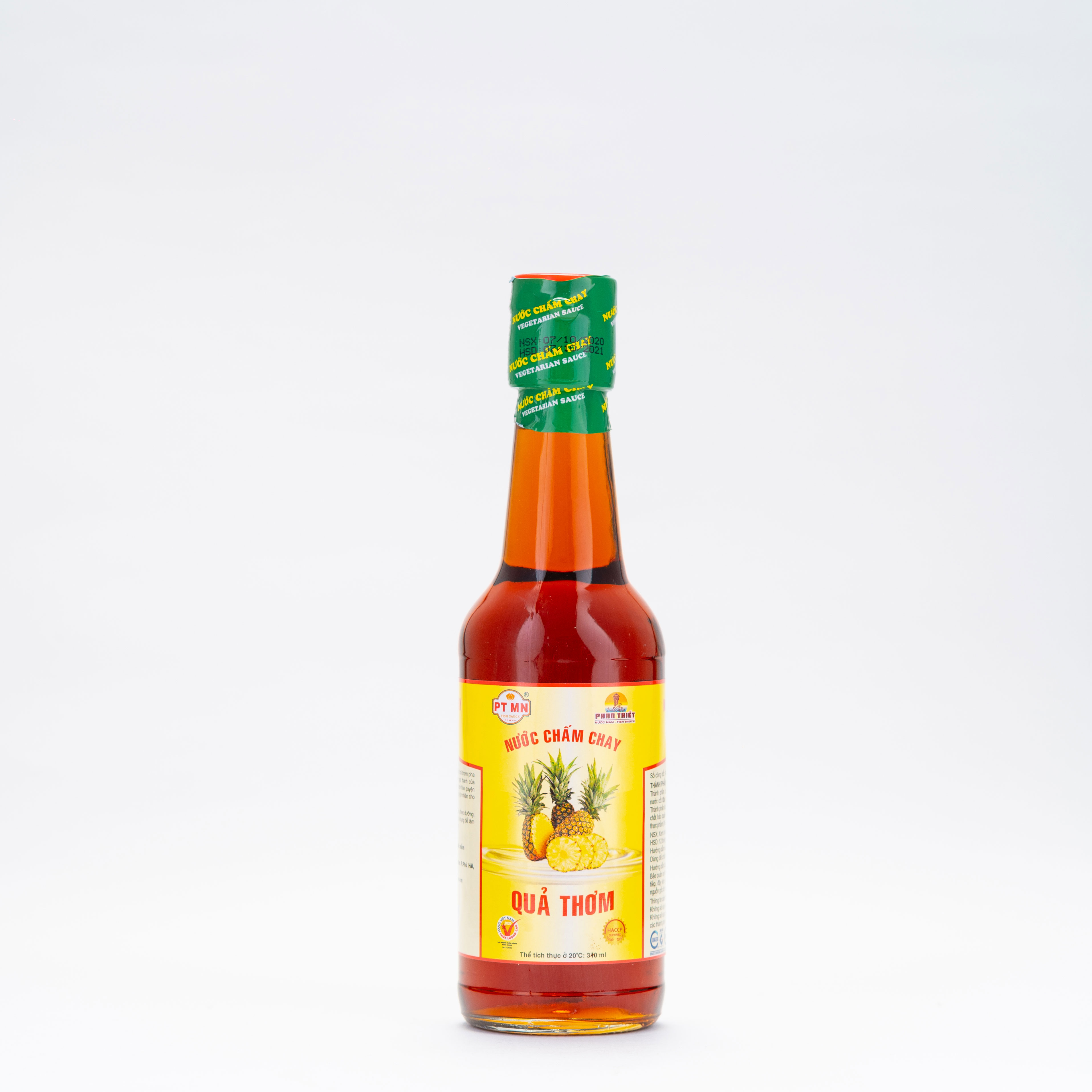 Thùng 18 Chai x 310ml Nước Chấm Chay Hảo Hạng Cao Cấp Quả Thơm Phan Thiết Mũi Né - Chai Thuỷ Tinh.