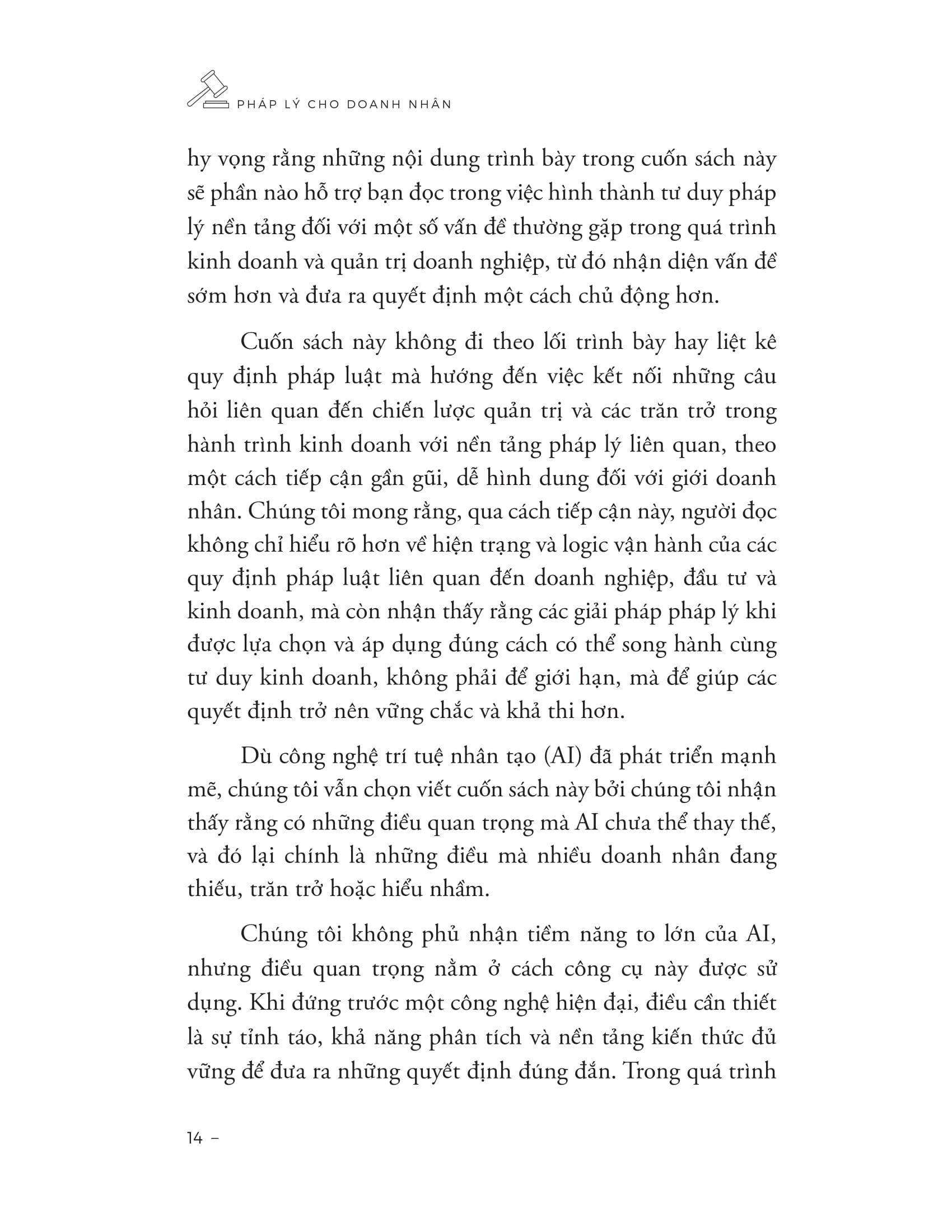 Sách - Pháp Lý Cho Doanh Nhân - Bảo Vệ Tài Sản - Giữ Gìn Danh Tiếng - Phát Triển Bền Vững