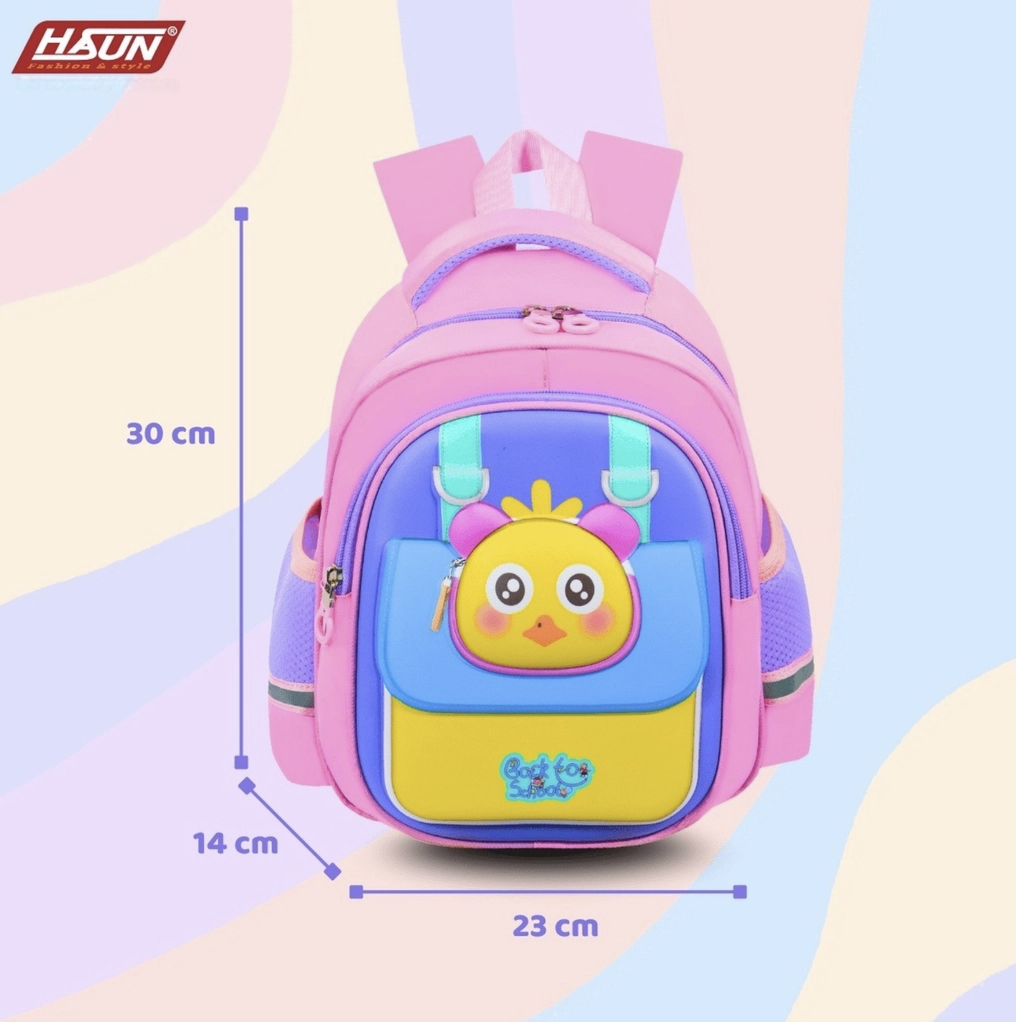 Balo mẫu giáo dành cho bé trai HASUN HS 2545 - Siêu nhẹ, chống thấm hiệu quả - Hàng Chính Hãng
