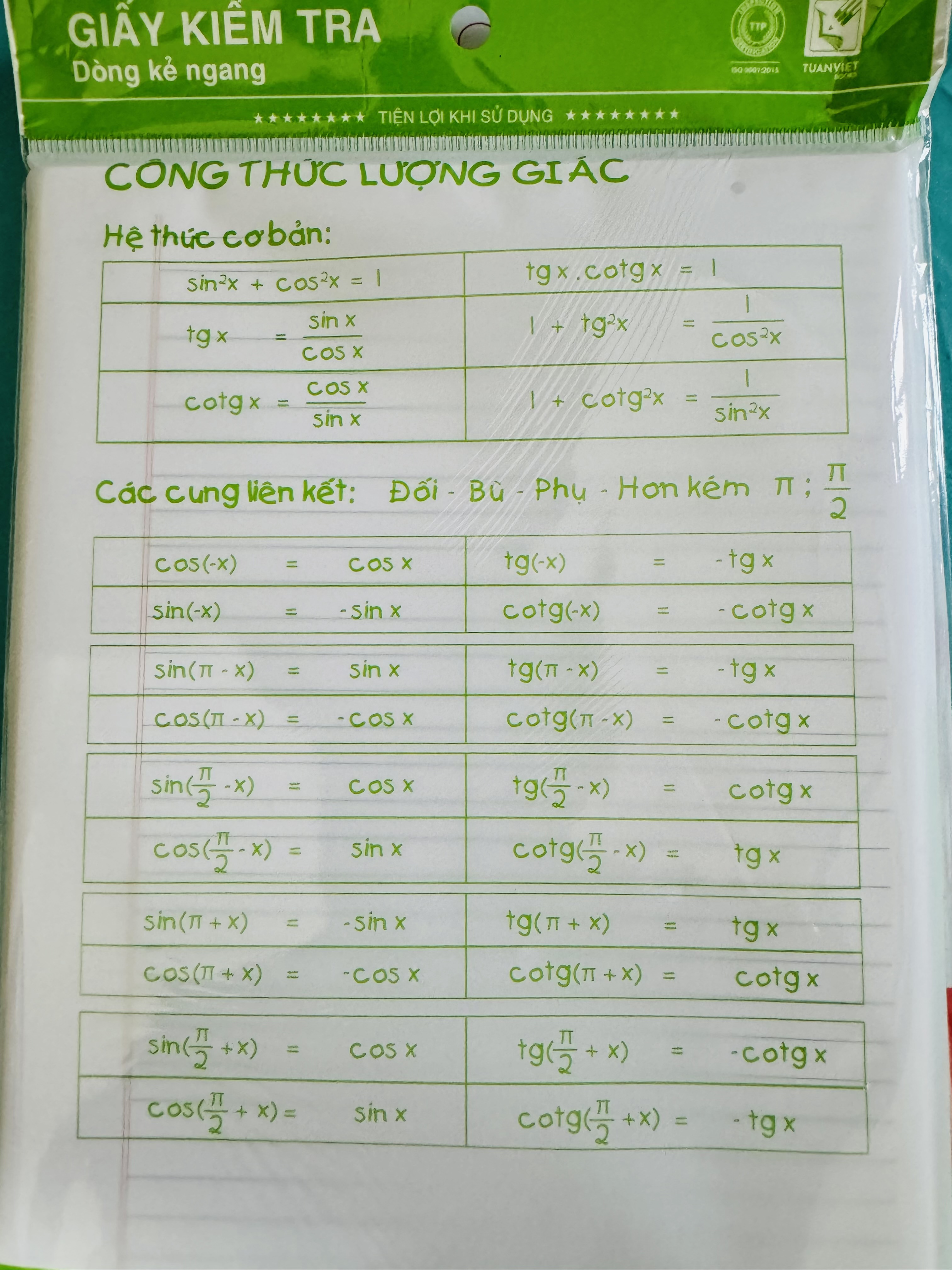 Giấy kiểm tra Ôly Kẻ Ngang dành cho học sinh
