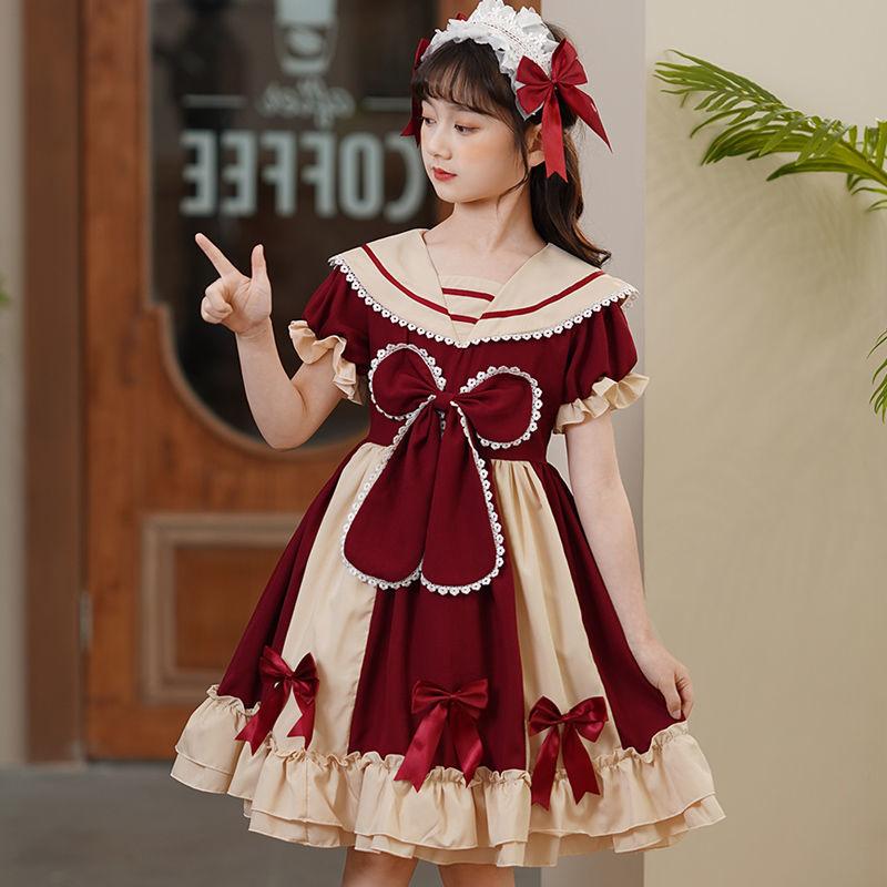 SHUANGYAN Váy công chúa Lolita cho bé gái 2023 Váy trẻ em Lolita mùa hè Váy cô gái mùa hè