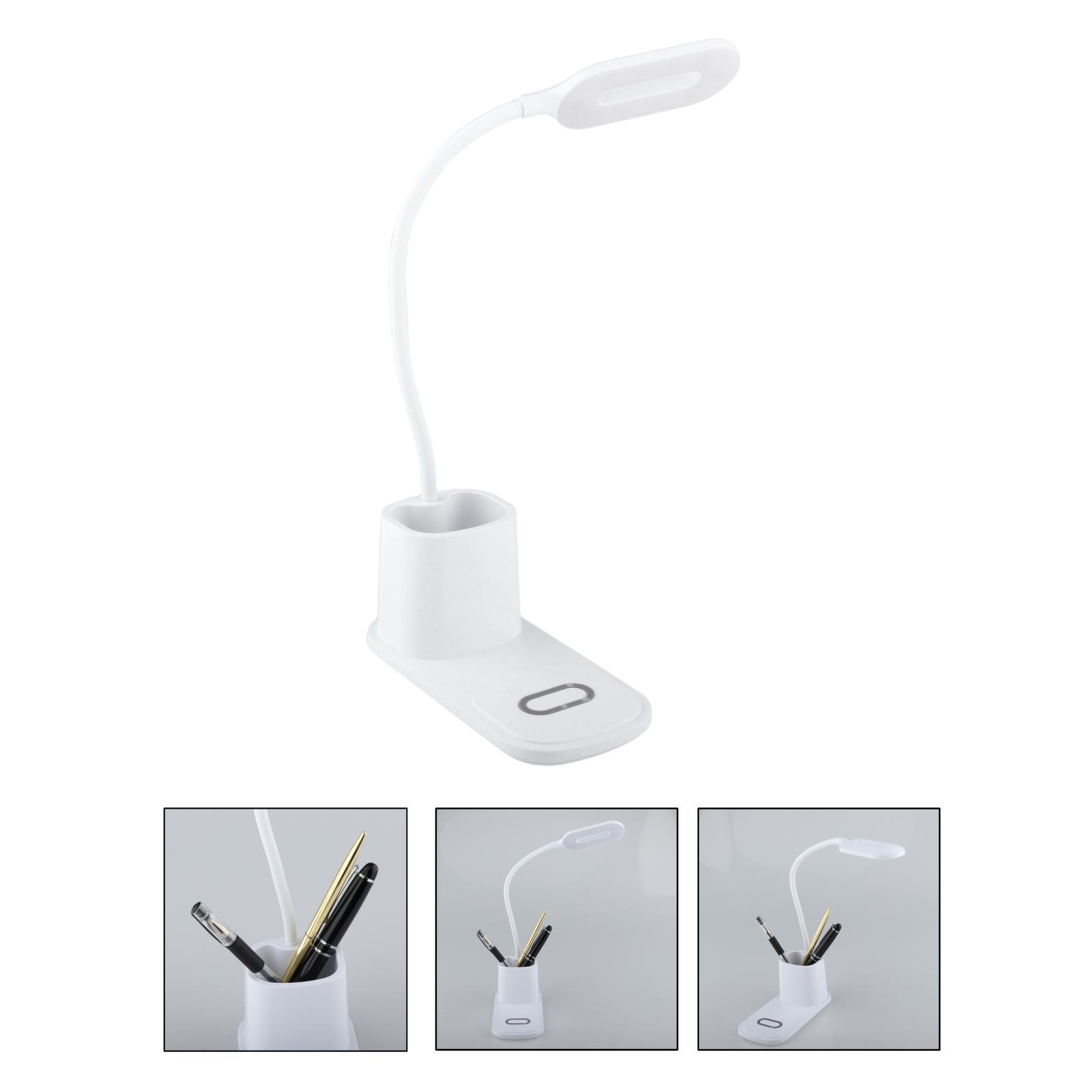 LED Desk Lamp with Wireless Charger, Table Lamp Lighting with 3 Brightness Level for Reading,Working