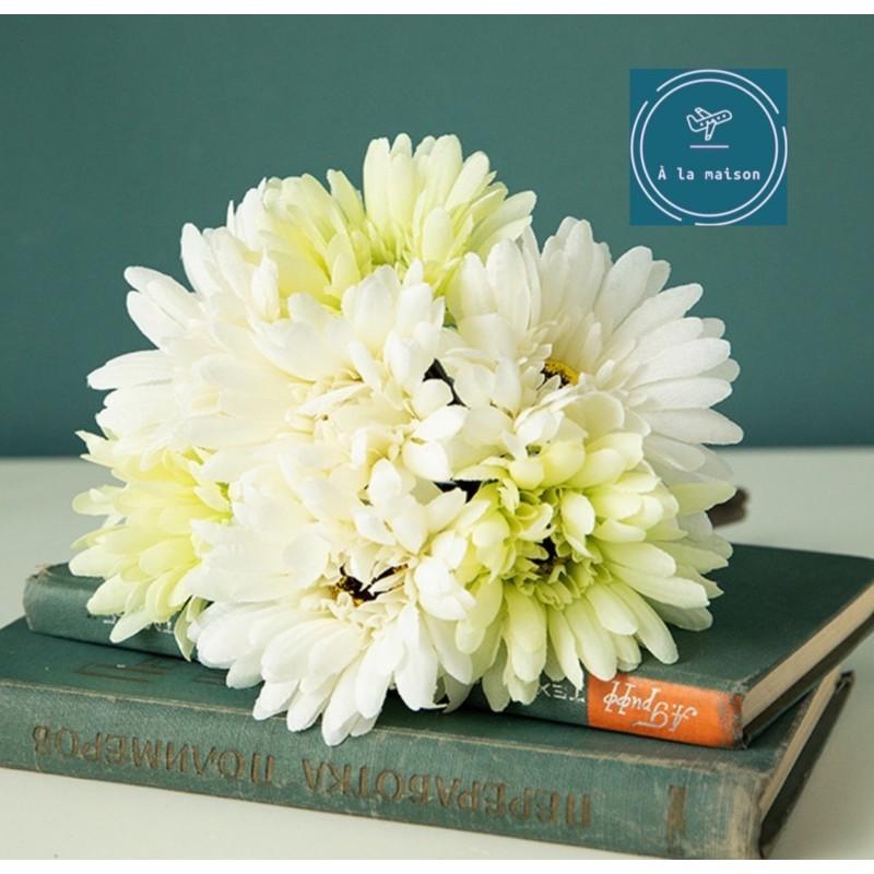 Bó hoa đồng tiền 28cm đẹp hài hoà trang nhã dùng làm hoa cô dâu, hoa decor trang trí nhà cửa