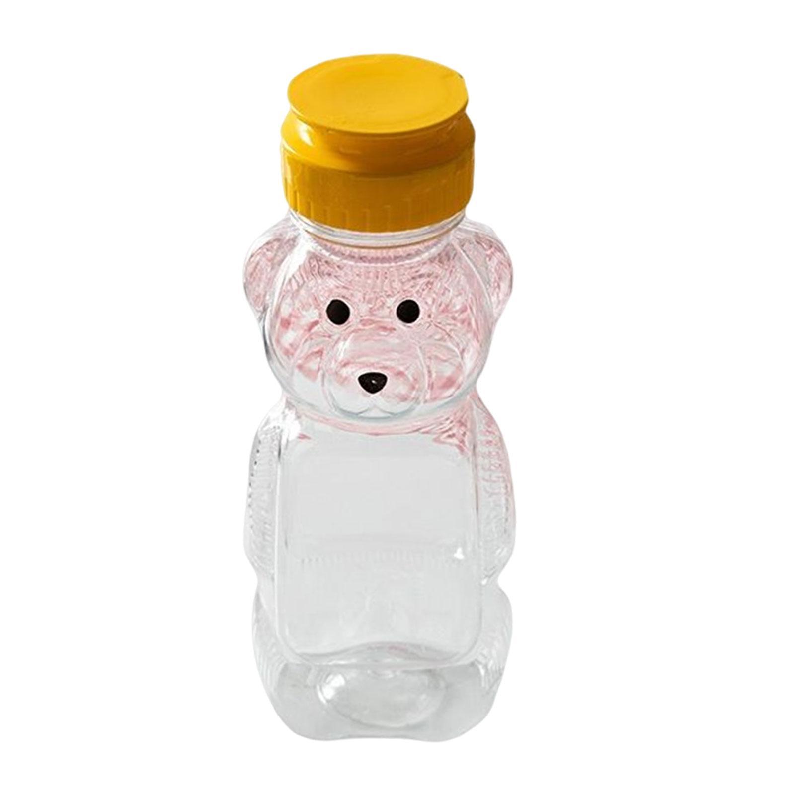 Bear Shape Drinking Bottle Honey Jar with Lid Storing Wedding Decor Oil